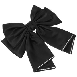 SAFIGLE Vintage Bowknot Barrette Hair Accessories for Elegant Spring Bow Clips for Weddings Parties and Daily Wear Beautifully Crafted Velvet Design Black for Cosplay and Special Occasions