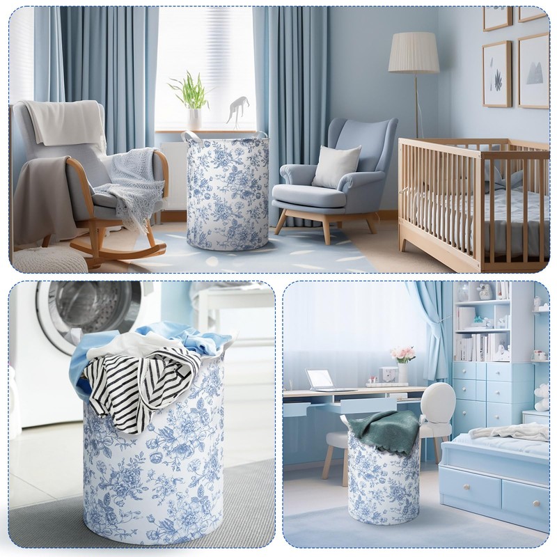CroBlissful 2 Pcs Laundry Basket Coquette Storage Basket for Girls