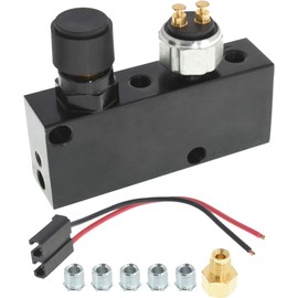 Adjustable Proportioning Valve & Distribution Block Brake Disc/Drum with Five Stainless Steel Fittings Universal for 3/16 Brake Line, Brake Light Switch & Wiring Pigtail