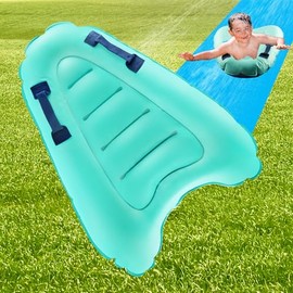 Suonncudst Inflatable Lawn Water Slip Bodyboard for Water Slides, Summer Slipe Water Slides Bodyboard Toys for Backyard Outdoor Party