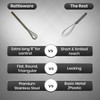Rattleware 11” Long Handle Silver Stainless-Steel Espresso Flat Whisk -