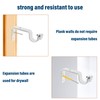 ZOCONE 6 Pcs White Curtain Pole Brackets, Adjustable Curtain Brackets