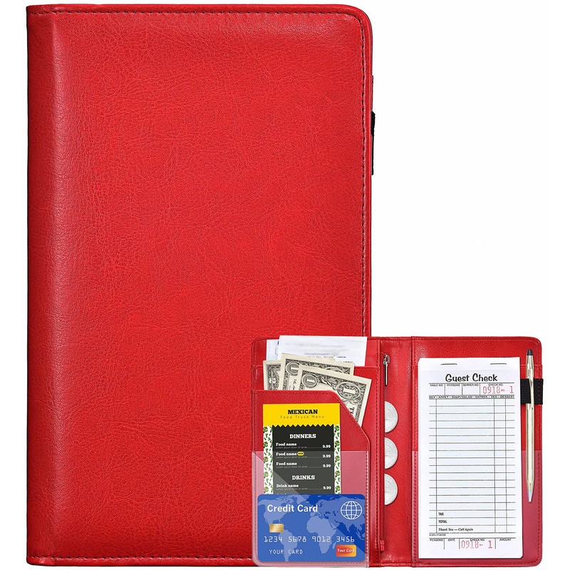 Server Books for Waitress - Leather Waiter Book Server Wallet