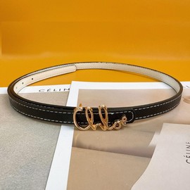 rgwtgkyh Skinny Black White Belt for Women Gold Leather Buckle Belt Trendy Thin Belts for Jeans Pants Dresses (black)