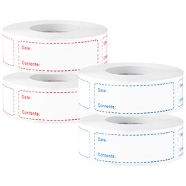 2000Pcs Removable Freezer Labels,1 x 3 Inch Food Labels for Food Containers Food Date Stickers Refrigerator Food Storage Labels Easy Clean No Residue