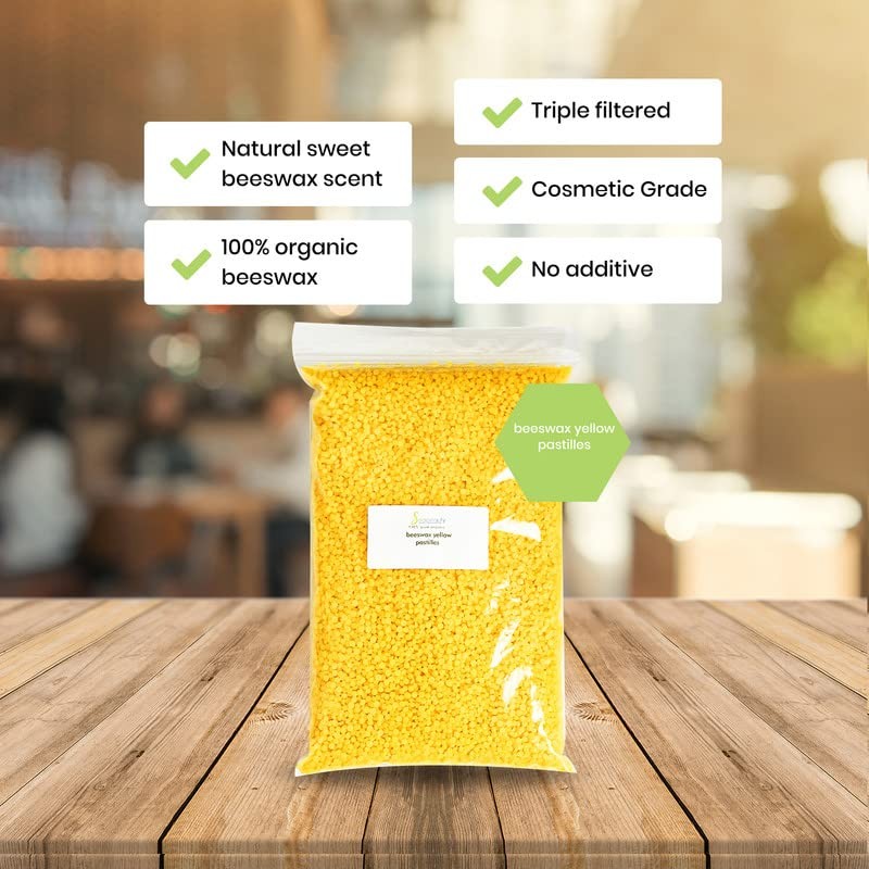 Soapeauty Organic Yellow Beewax Natural Bees Wax Pastilles For Lip