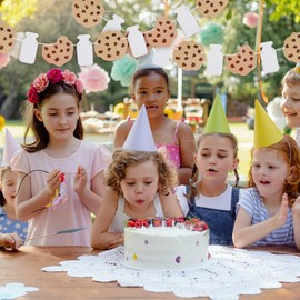 2 Pcs Cookies Milk Birthday Party Banner Milk and Cookie Baby Shower Decorations Cookies And Milks Theme Decorations for Boys Girls