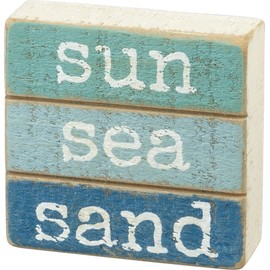 Primitives by Kathy Home Décor Sign - Sun Sea Sand Decorative Slat Wood Sign