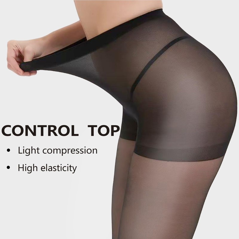 DUCMODA Unbelievable Durability Sheer Tights for Women, 20D High Waist