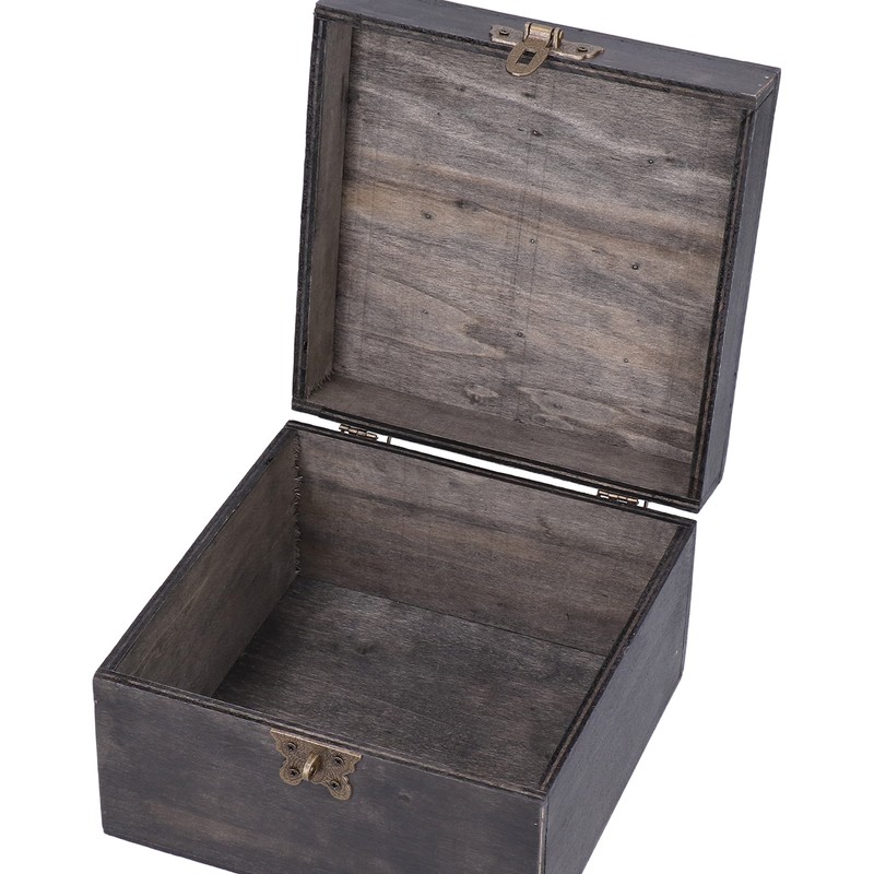 Treasure Props Storage Box with Password Lock Retro Wooden Storage