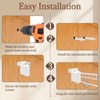 Uenhoy 12 Pcs Wire Shelf End Bracket, White Plastic Closet