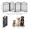 THKKY Folding No-Assembly Metal Freestanding Dog Gate with Door Walk