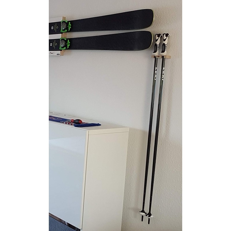 Clipboart ® Ski Pole Holder Wall Mount Wall Mount Ski