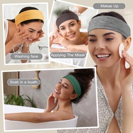 16Pcs Headbands for Women Non Slip - Stylish Sports Hair Bands for Women's Hair - Soft Cotton Cloth Stretchy Headbands for Women for Yoga, Outdoor Exercise Running