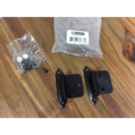 Liberty Hardware Set 2 Liberty Hardware H0103AC-BZR-O Self-Closing Overlay Cabinet Hinge BRONZE