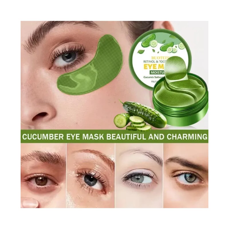 60 Parches Oculares Té Verde Reafirmantes Anti Ojeras
