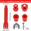 senylanhxy 14-in-1 Multi-Function Basin Wrench with Integrated Level, 4 Interchangeable