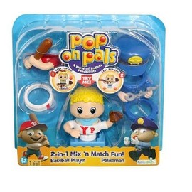 Pop-On Pals Figure Pack - Baseball Player and Policeman