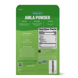 FGO Organic Amla Powder (Amalaki), 100% Raw from India, 16oz (Pack of 1)