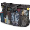 Bolsa de playa extragrande, bolsa de malla XL con cierre