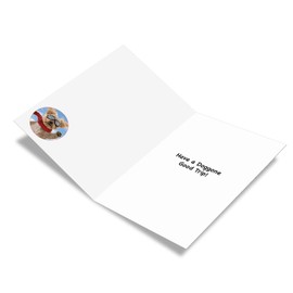 NobleWorks - Funny Bon Voyage Greeting Card with 5 x 7 Inch Envelope (1 Card) Puppy, Animal Farewell, Good Luck Goodbye Dog C6345BVG