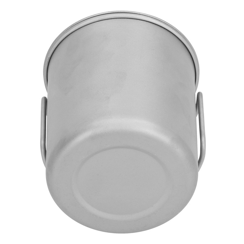 Outdoor Drinking Cup with Foldable Handle Titanium Mug with Lid