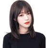 Morningplace Semi-Long Wig with Net, Smooth, Straight (Brown)