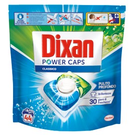 Dixan Power Caps Classico, Detersivo Lavatrice in Capsule, Confezione da 44 PZ