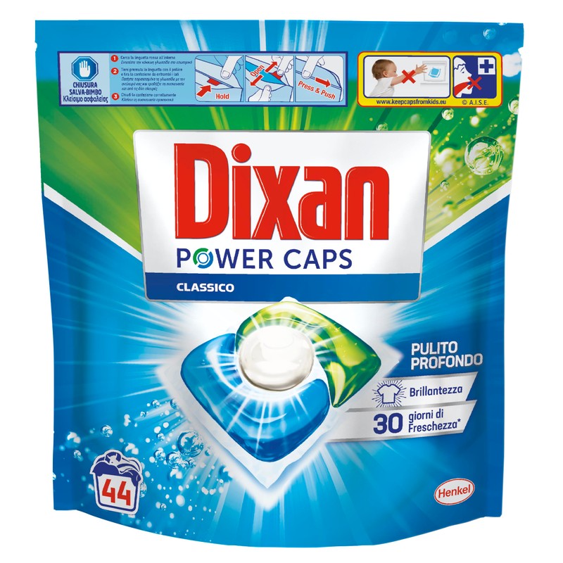 Dixan Power Caps Classico, Detersivo Lavatrice in Capsule, Confezione da