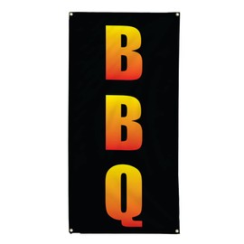 Vertical Vinyl Banner Multiple Sizes Bbq M Restaurant and Food Outdoor Weatherproof Industrial Yard Signs 8 Grommets 96x48Inches