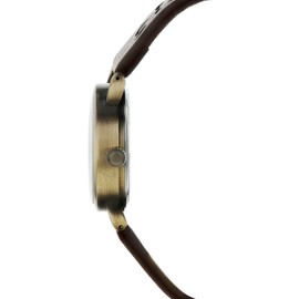 Kahuna Women's Quartz Watch with Gold Dial Analogue Display and Brown PU Strap KLS-0248L