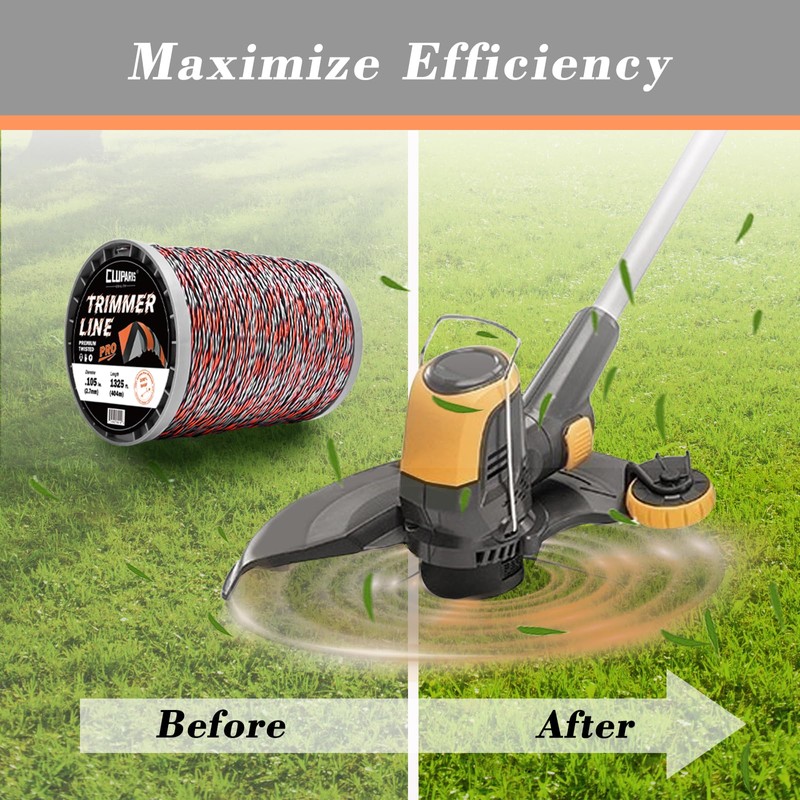 Cluparis 5-Pound Super Heavy Duty Trimmer Line .105-Inch-by-1325-ft Twist Pro