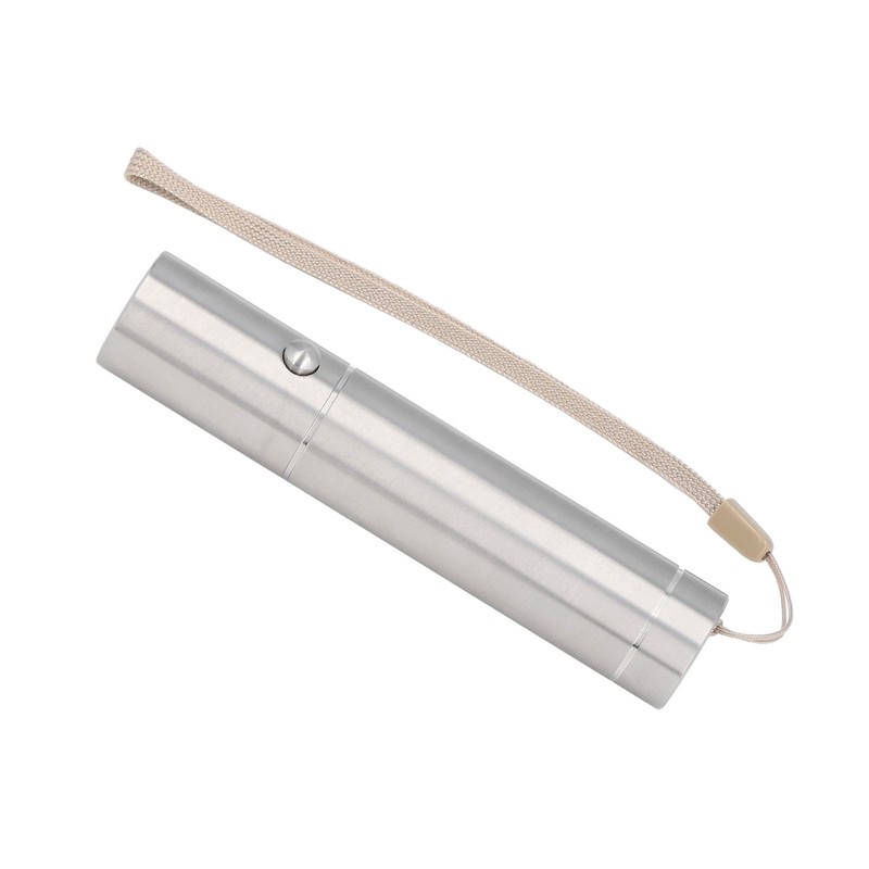 Mini Stainless Steel Flashlight 3 Mode Pocket LED Torch Handheld