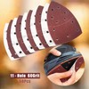 50 pcs Mouse Sander Pads 11- Hole 60 Grits Mouse