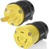 Journeyman-Pro NEMA L6-30P Pair Plug 30A 250V Locking Male Female