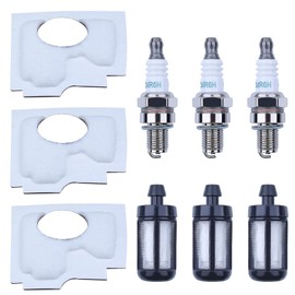 Adefol Air Fuel Filter Spark Plug Set Replacement Parts for MS170 2-Mix, MS180 2-Mix, MS180C 2-Mix 1130 141 1700 (CMR6H Spark Plugs)