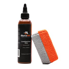 DuraSlic LeatherCoat Max – 4 fl oz Ceramic Leather Coating, Protector & Conditioner with Microfiber Applicator | Hydrophobic Leather Protection, UV Resistance, Made in USA