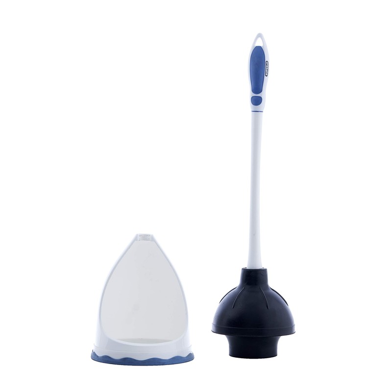 Superior Plunger and Caddy, White/Blue