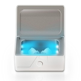 IRIVER BLANK Fastest LED-UV Hearing Aid Dryer and Dehumidifier Accessory | UV-C Ultraviolet Light Box Kit | Removes Sweat & Moisture from Hearing Aids, Airpods, Wireless Earbuds, and Ear Amplifiers