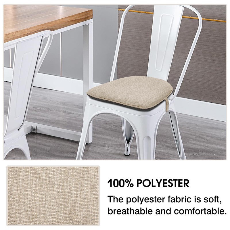baibu Super Soft Metal Dining Chair Pads Set of 2,