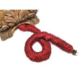 Red Paprika Designer Cords Silk Lamp Cord Cover 9 ft long 100% REAL SILK