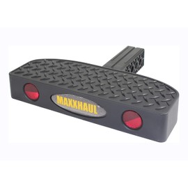 MaxxHaul 50234 Hitch Mount Bump Step For 2 inch Hitch Receiver With Anti Slip Platform For RV SUV Truck Flatbed Camper With Safety Reflectors