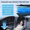 Sunsdrew 8PCS Windshield Sun Shade Kit for 2016-2021 Honda Civic