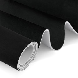 Vehipa Black Suede Headliner, 59" L x 58" W Car Headliner Material with Foam Backing, Suede Fabric for Headliner Car Roof Interior Fabric Replacement for Automotive, SUV, RV Roof Repair