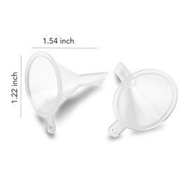 iSnuff Mini Funnel Small Plastic Funnel 5-Pack for Lab Bottles, Sand Art, Perfumes, Spices, Powder, Essential Oils, Recreational Activities Kitchen Food Grade