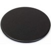 Classic Black Leather Round Coaster Set