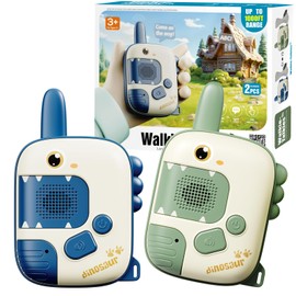 Walkie Talkies Toys for Girls:Unicorn Toys 2 Pack Birthday Gifts for 3 4 5-7 8 Year Old Girls Toy (Dinosaur-Green&Blue)
