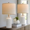 USumkky 20.5" White Modern Ceramic Bedside Lamp Set of 2