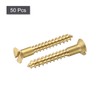 sourcing map Wood Screws M3.5 x 25mm Slotted Flat Head