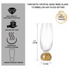 YLNNLC Gold Champagne Flutes, 7oz Lead-Free Champagne Glasses with Diamond